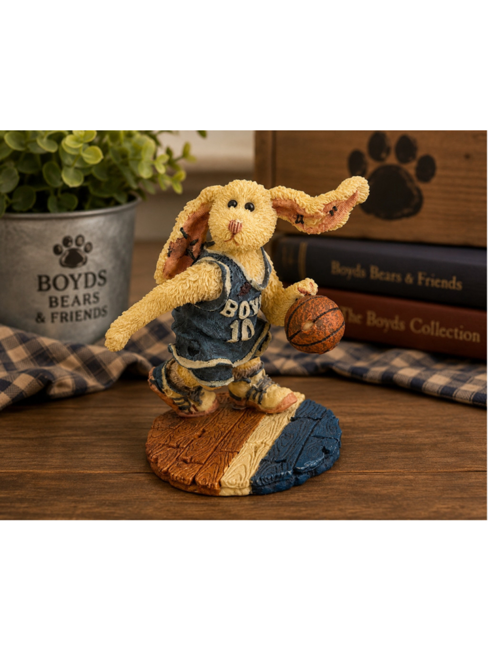 Boyds Bears & Friends Buzz The Flash Bunny Basketball Figurine 1997 #227706